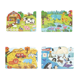 4 IN 1 GROW UP PUZZLE - FOUR SEASONS OF ANIMALS - PUZZLE