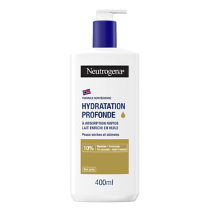 Hydratation Profonde 72h - NEUTROGENA® Lait Corps Enrichi en Huile 400 ml