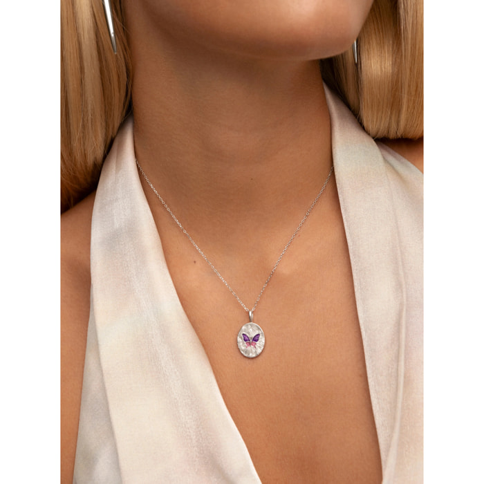 Collana Medallion Butterfly Rose