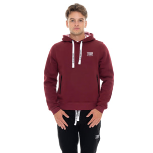 Sudadera de invierno para hombre con capucha ajustable, logo Leone 1947