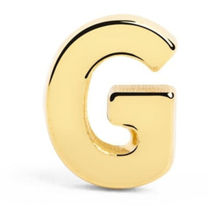 Pendiente Suelto Letter Plata Baño Oro