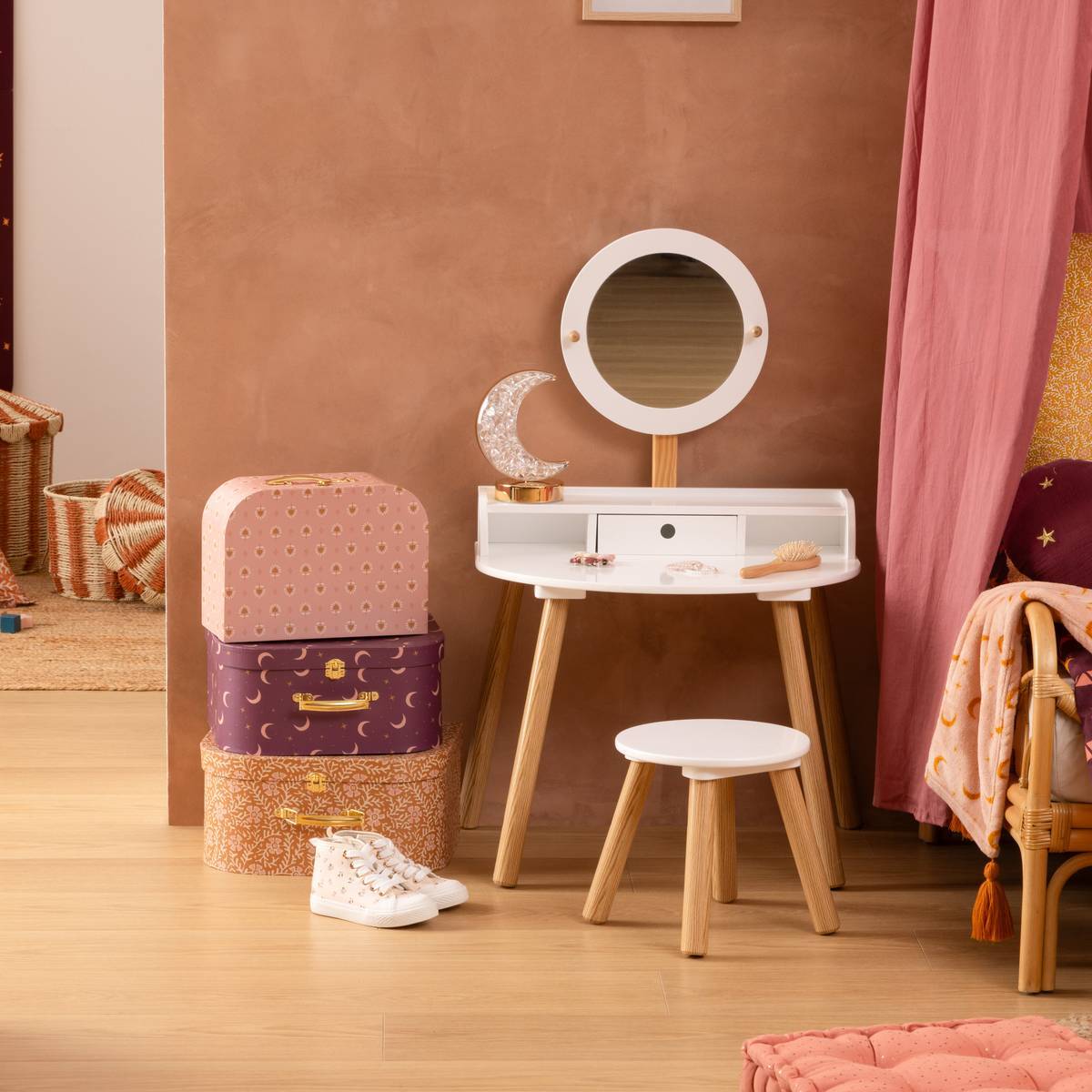 Coiffeuse enfant Bella blanc L60,7xp42xH89,2cm