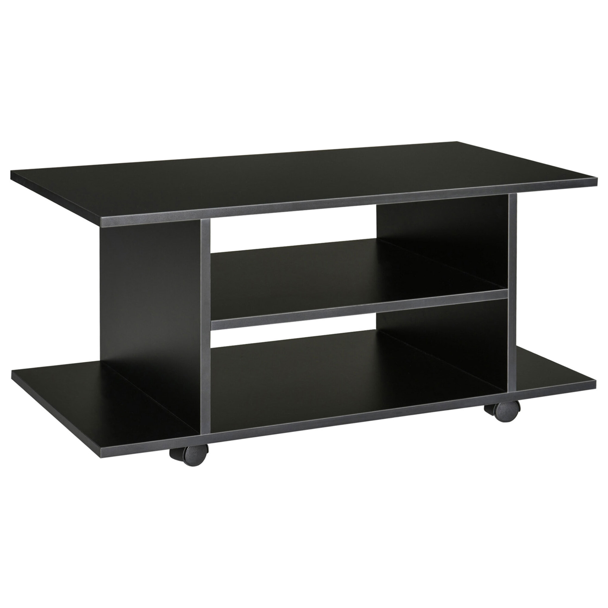 Mesa para TV con Bloqueo de Madera 80x40x40 cm Negro