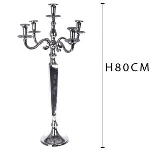 Candelabro In Metallo Composto Da 5 Bracci. Altezza 80 Cm - Pezzi 1 - 44X80X44cm - Colore: Altro - Bianchi Dino - Decori Casa E Complementi