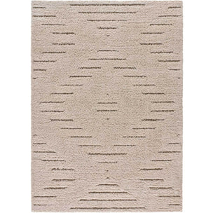 ATESA Alfombra shaggy suave estilo escandinavo crema, varias medidas disponibles