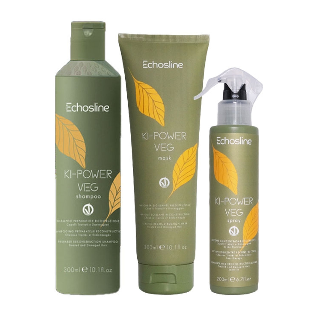 ECHOSLINE Kit Ki-Power Shampoo 300ml + Mask 300ml + Spray 200ml