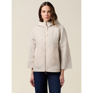 Oltre - Parka corto reversibile con cappuccio - Beige