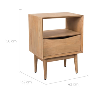 Table de chevet Gute en bois