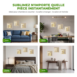 Stickers muraux 3D | Sticker Mural Autocollant effet 3D Egypte statue et vases argile - Stickers adhésifs 3D Chambre Salon Trompe l'oeil