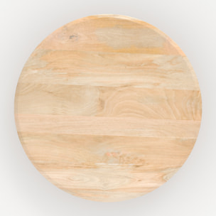 Table basse ronde en bois de manguier D90 cm - Sacha
