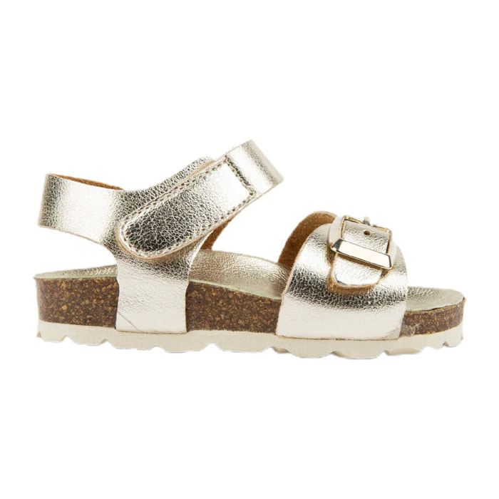 Sandali aperti color argento metallizzato
