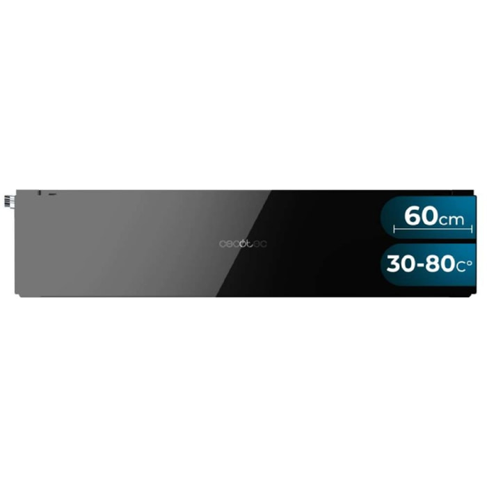 Calientaplatos Integrable de 60cm Bolero Hexa WD Glass Black. 470W Potencia Máxi