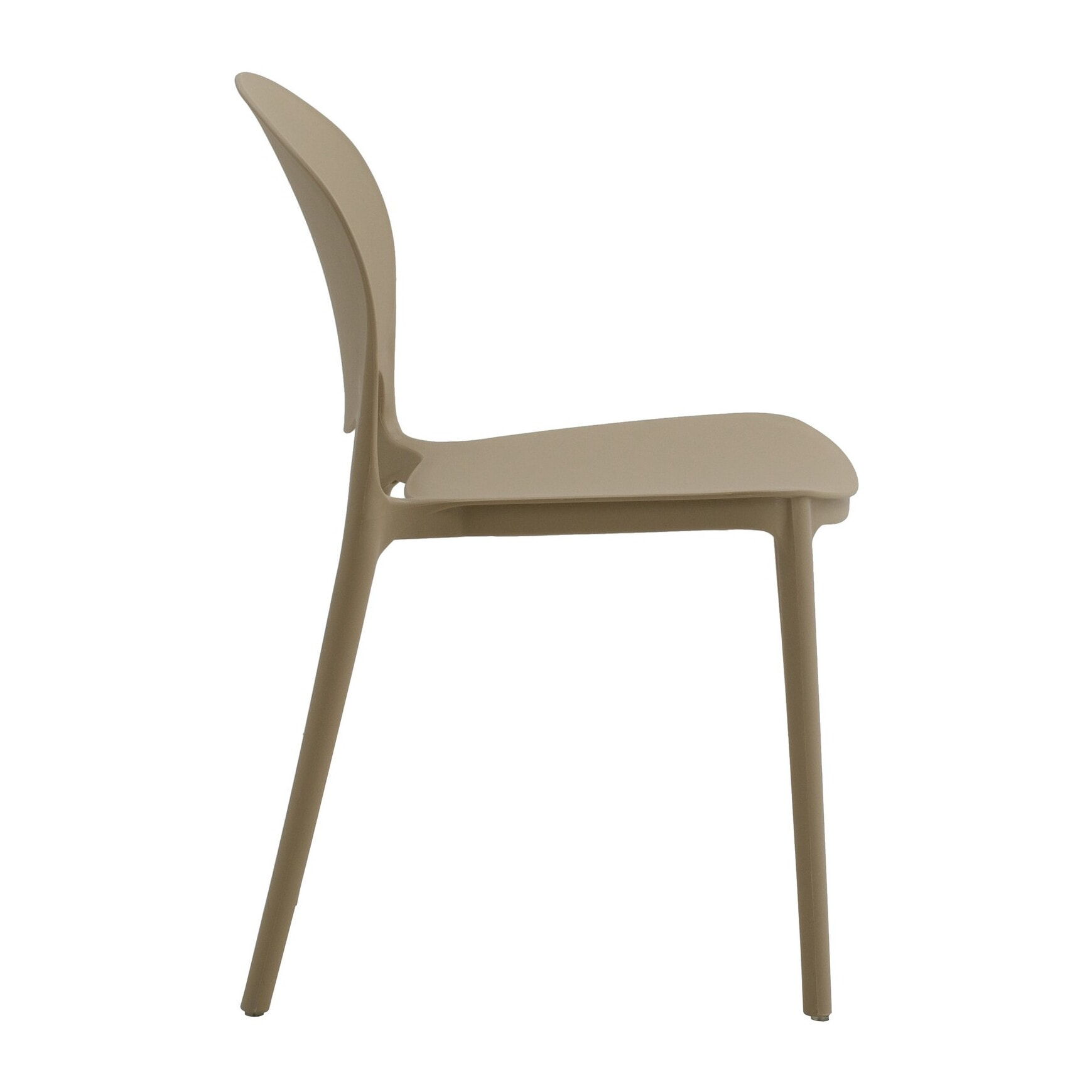 Set di 4 sedie SANTA CRUZ in polipropilene beige, impilabili