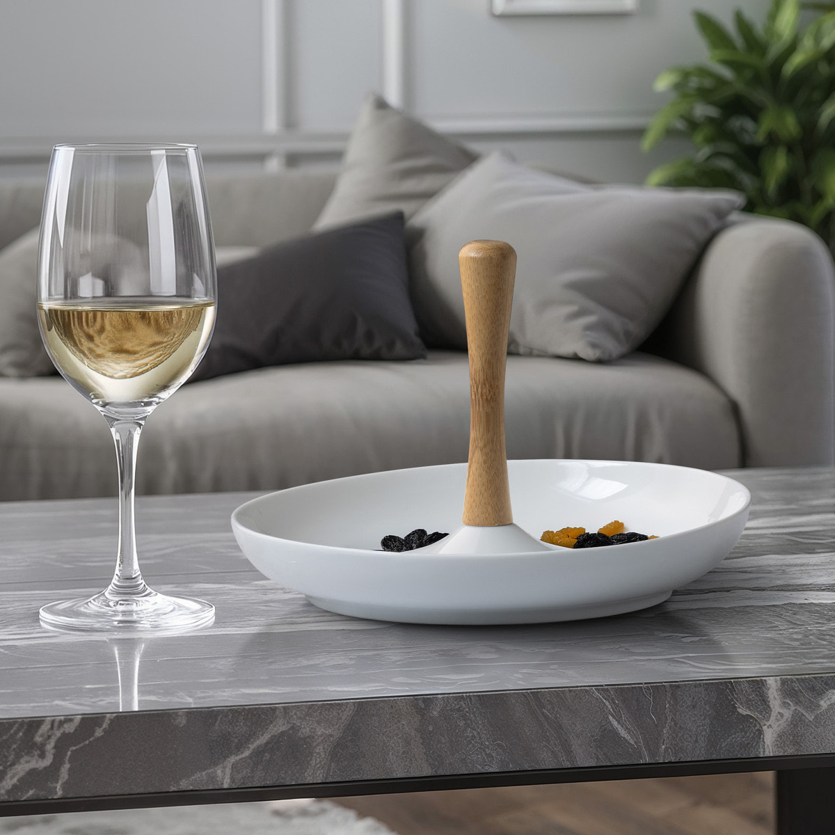 Tapas - Serviteur apéritif rond en céramique