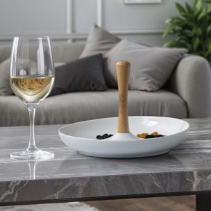 Tapas - Serviteur apéritif rond en céramique