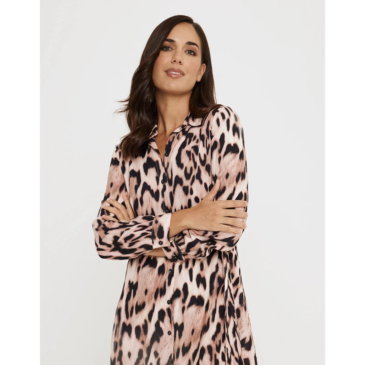 Vestido Largo Animal Print - Leormin
