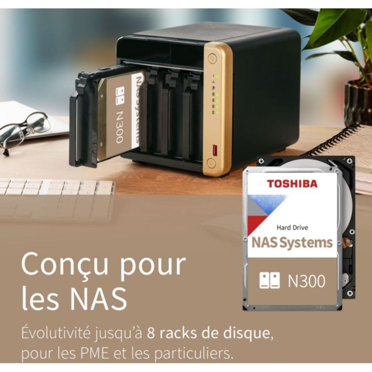 Disque dur interne TOSHIBA N300 4To NAS 512Mo