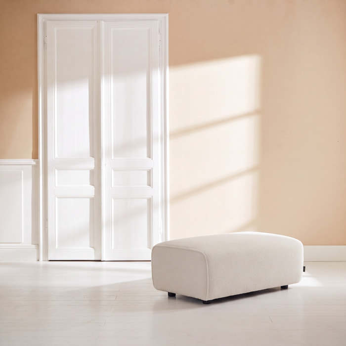 Pouf, repose-pieds pour canapé 3 places Wallas bouclette WALLAS