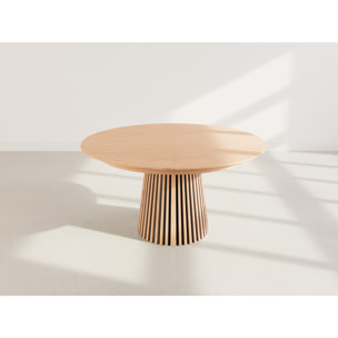 Freya - table à manger ronde extensible - 6 à 10 personnes - Bois