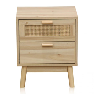 Mesita de noche Debra Pino - Rattan