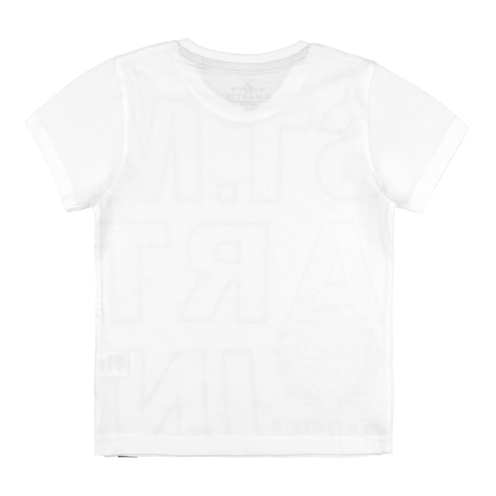 T-shirt maniche corte con stampa logo multicolor