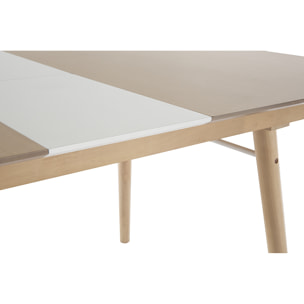 Table extensible rallonges intégrées rectangulaire en bois clair chêne L150-180 cm SHELDON