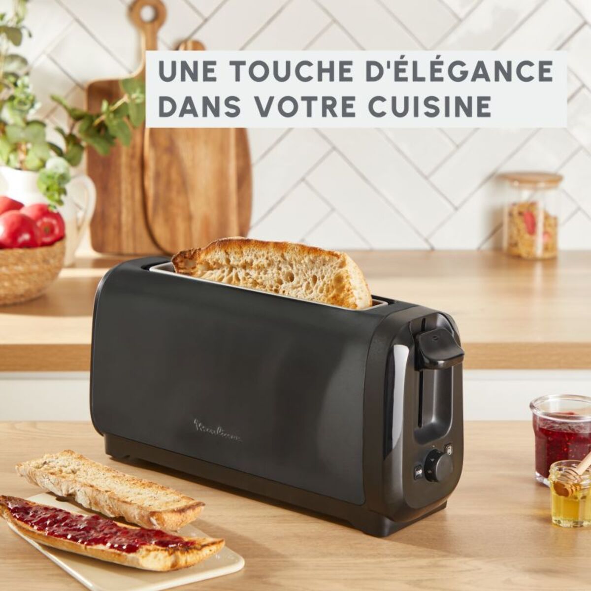 Grille-pain MOULINEX LS5S08E0 Subito Noir - Longue fente