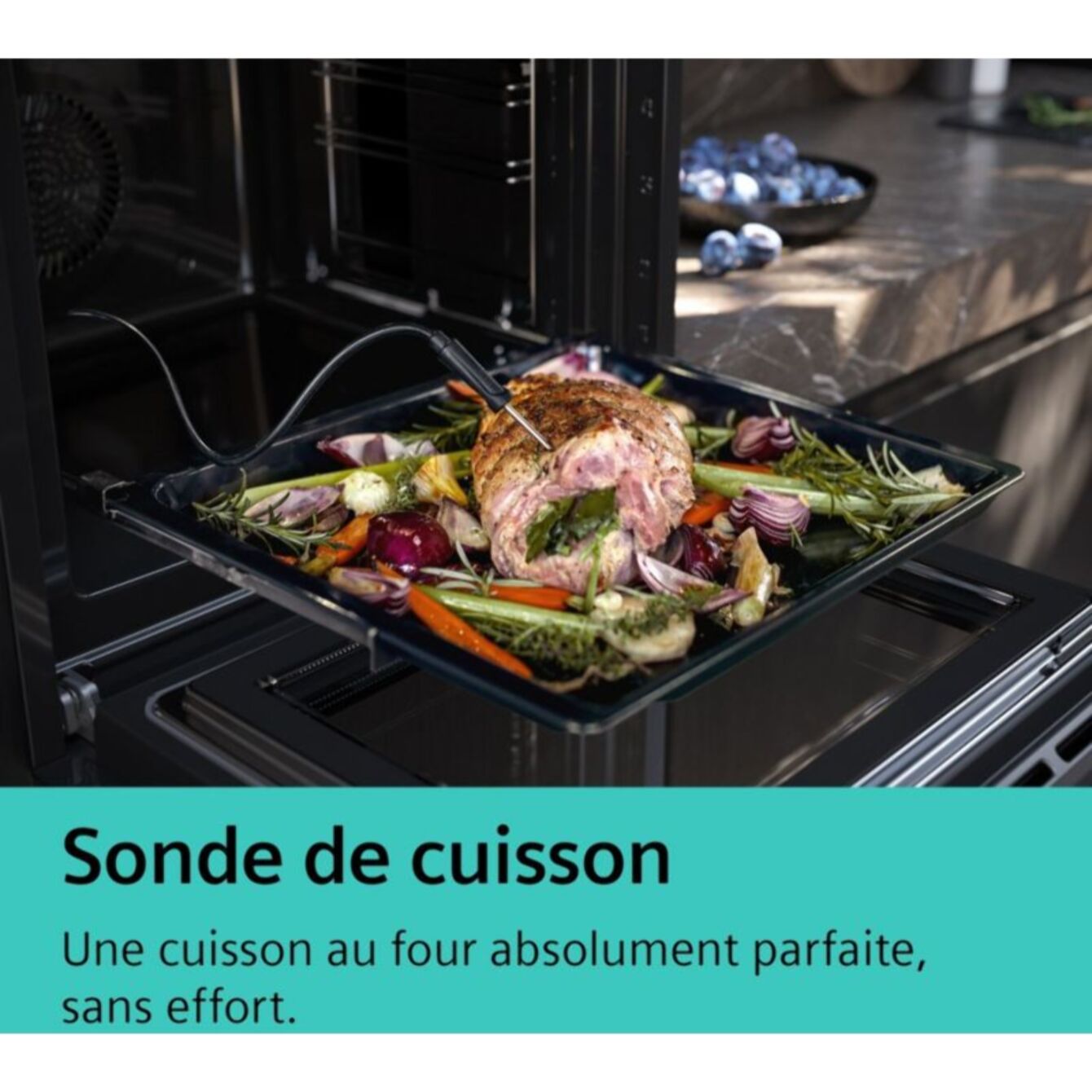 Four encastrable SIEMENS HB772G2B1S - Pyrolyse - Chaleur pulsée - Porte froide - Écran tactile - iQ700 - Sonde de Cuisson