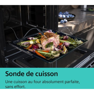 Four encastrable SIEMENS HB772G2B1S - Pyrolyse - Chaleur pulsée - Porte froide - Écran tactile - iQ700 - Sonde de Cuisson