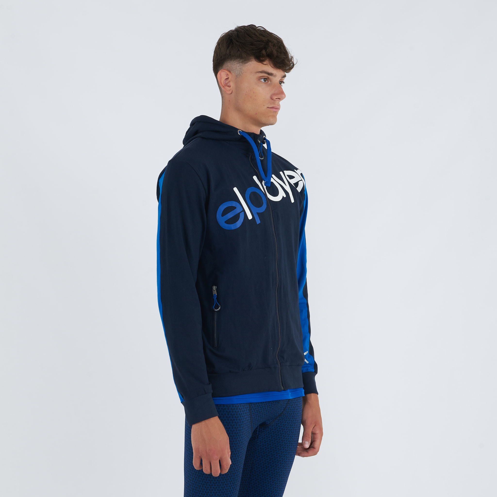 Felpa in jersey con zip e cappuccio Profeo