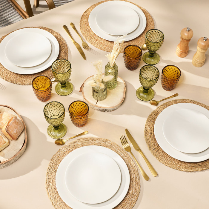 Strass Vert - Lot de 6 verres à pied 20 cl