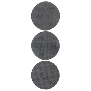 Stanley Assortiment de 3 abrasifs excentrique Ø 125mm maille auto-aggripants grains 80, 120 et 240