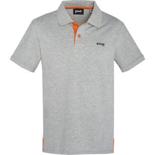 POLO SCHOTT HEATHER GREY/ORANGE