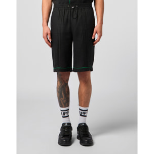 PHILIPP PLEIN Linen Drawstring Shorts Plein Tennis