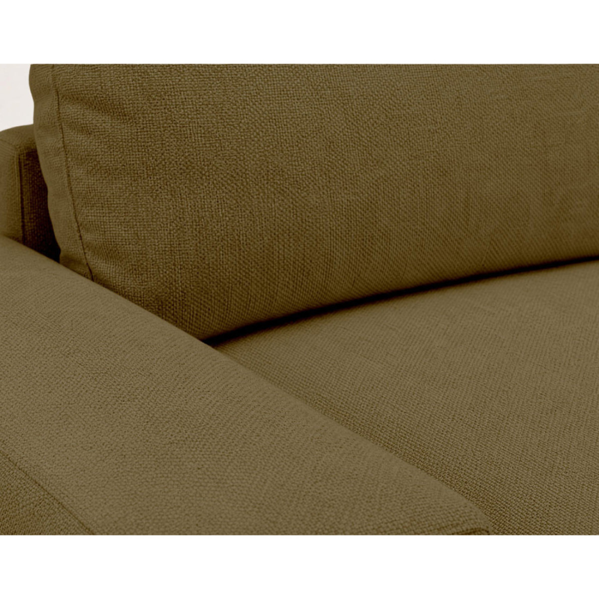 Tama - Canapé d'angle gauche 4 places convertible avec coffre en tissu - Vert