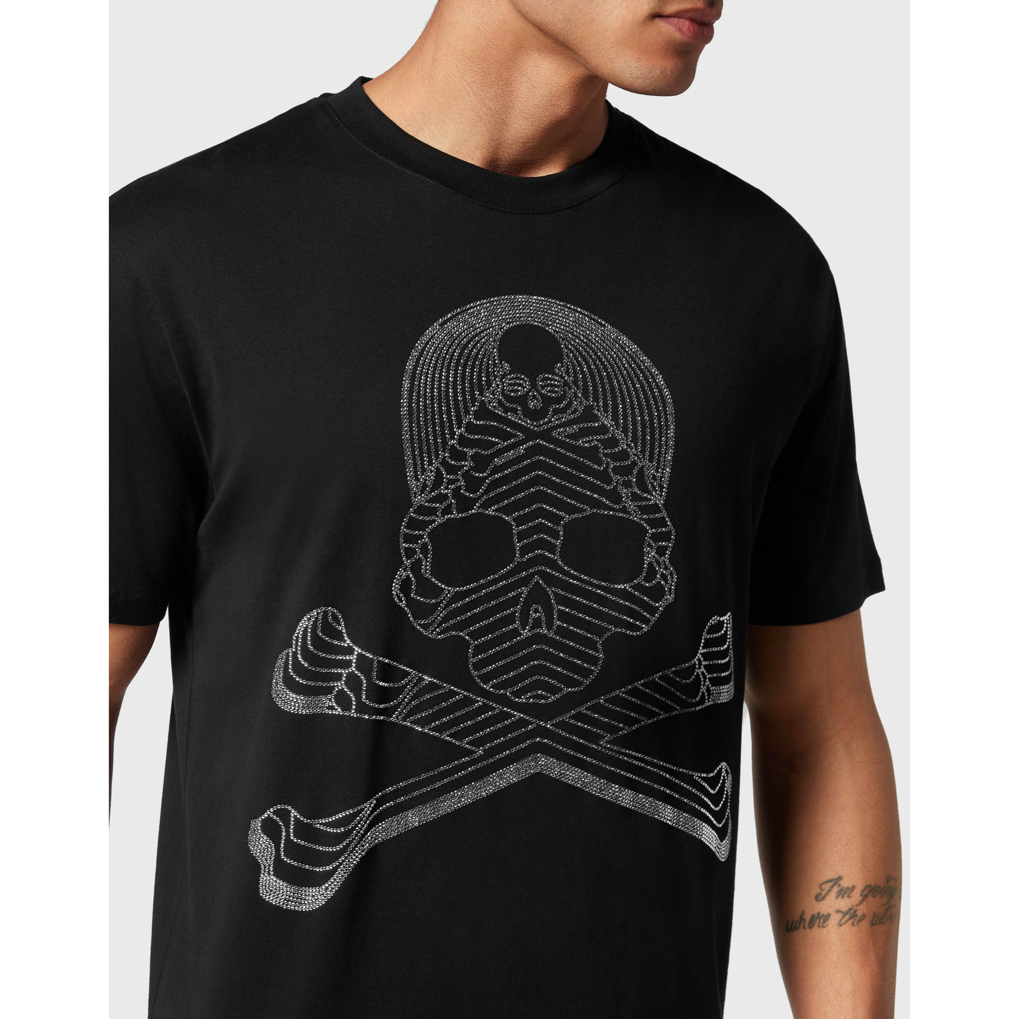 PHILIPP PLEIN T-Shirt Round Neck SKULL&BONES