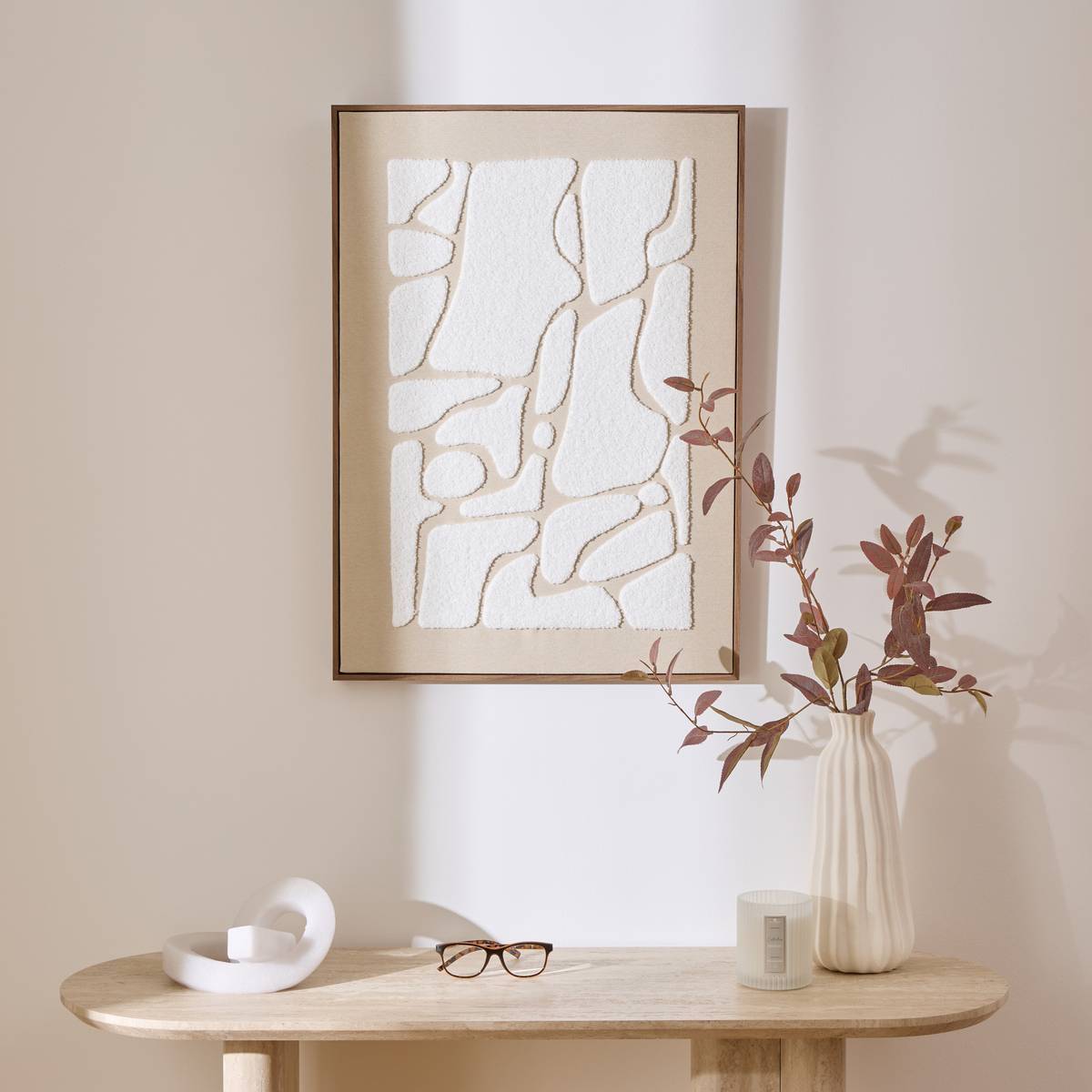 Toile 3D Ziad beige 50x70cm
