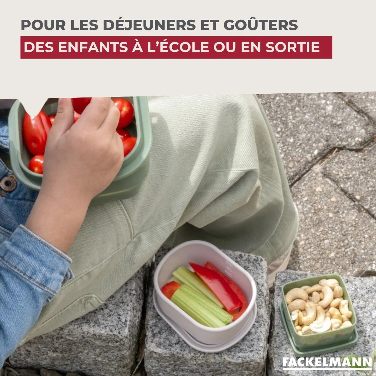 Lot de 6 boîtes hermétiques 3,5 cl avec 6 ustensiles de cuisine Fackelmann Storage