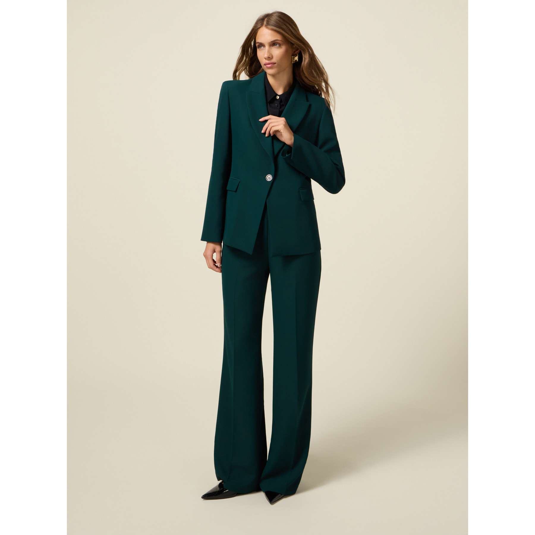 Oltre - Blazer in tessuto crêpe - Verde