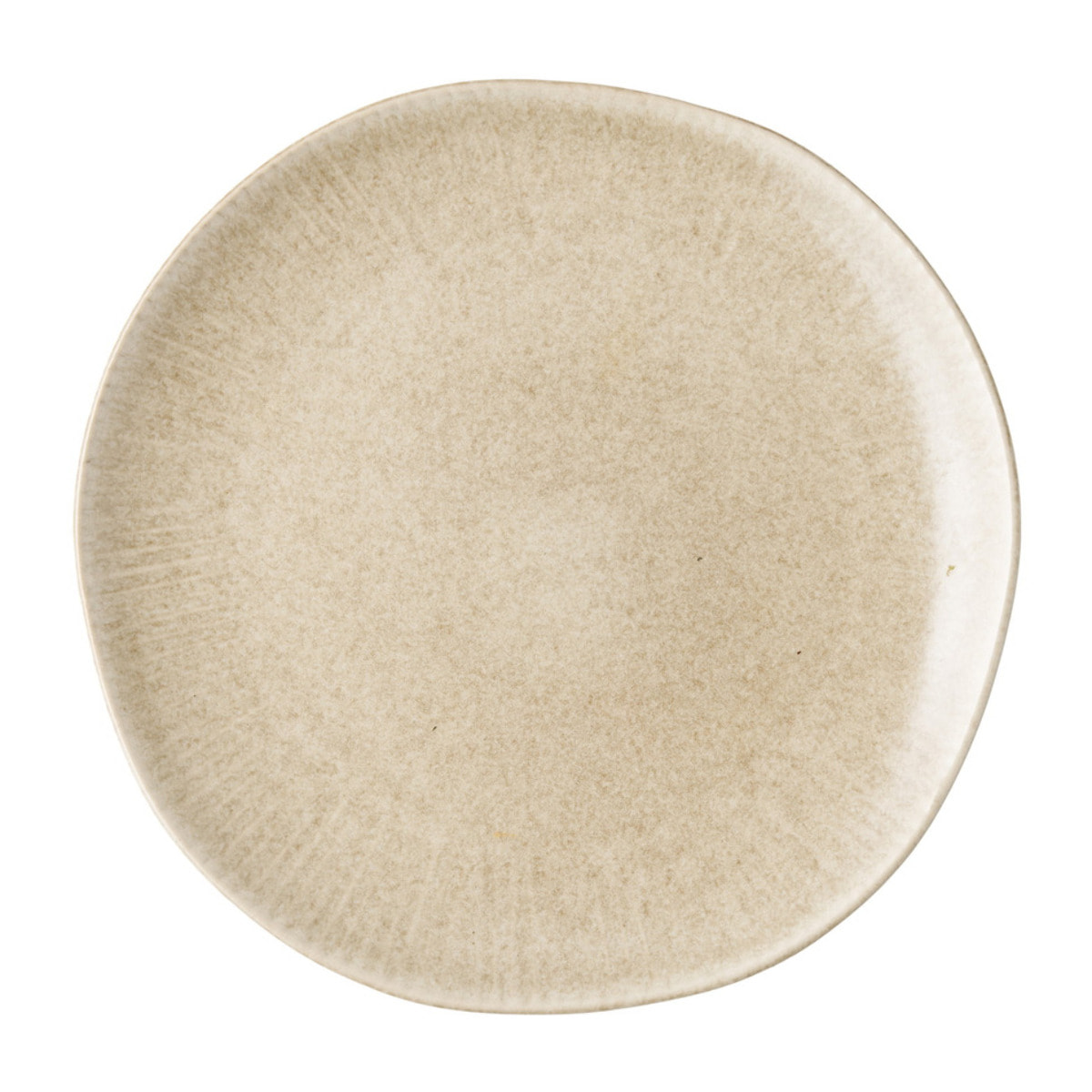 Piatto da pranzo Viola in gres beige ø21 cm — set da 4