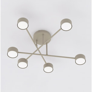 Lampada a sospensione HALO in acciaio color mokka