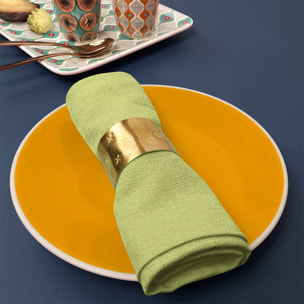 Serviette pur coton motif jacquard vert Bastide absinthe