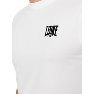 T-shirt da uomo in cotone elasticizzato a manica corta con logo piccolo "Basic"