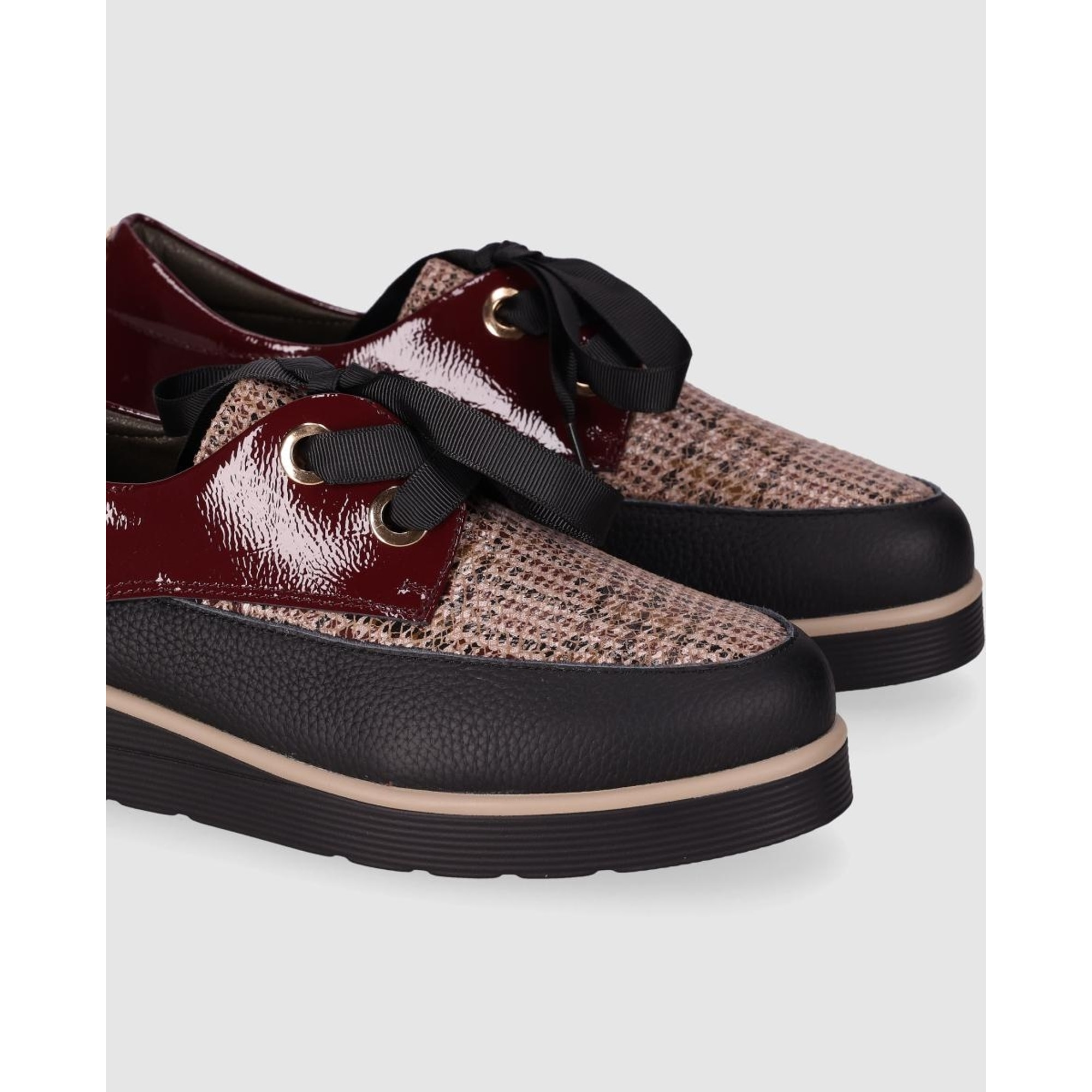 Zapatos de Piel - Multicolor - Tacón: Bajo