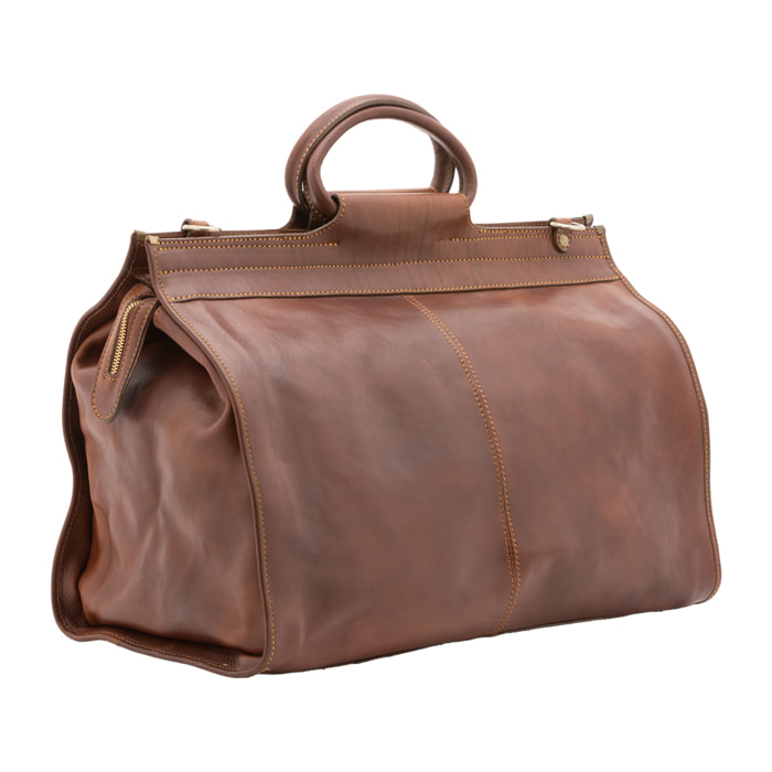 Borsa da viaggio  unisex In Vera pelle Made in Italy 49x39x24 cm