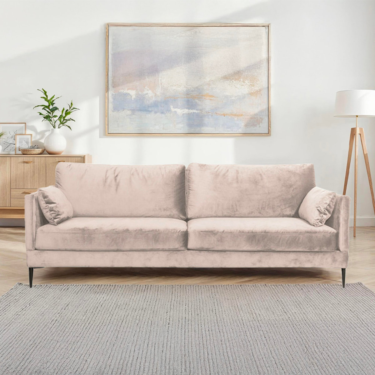 Canapé Velours droit Splendido - 3 Places