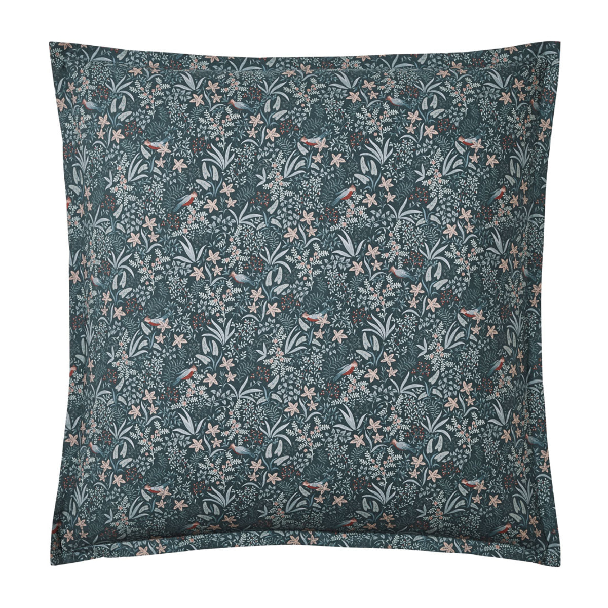 Taie d'oreiller imprimée en percale de coton, ODE NOCTURNE, Vert
