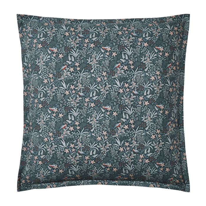 Taie d'oreiller imprimée en percale de coton, ODE NOCTURNE, Vert