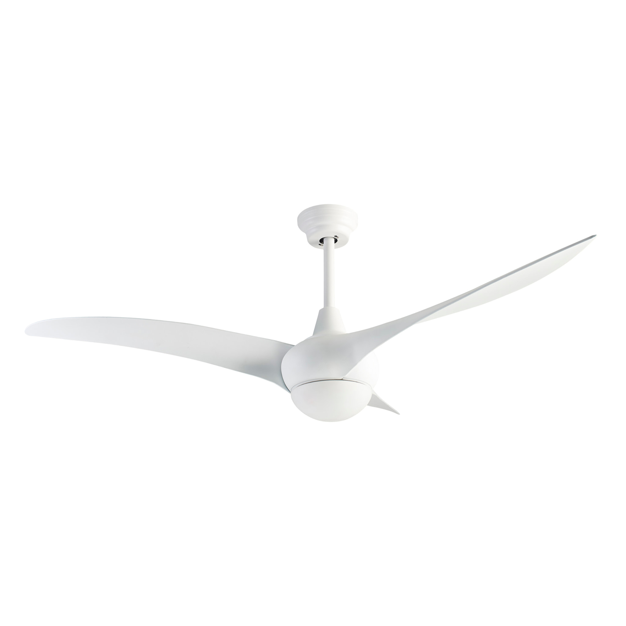 Forlight - Ventilador Helix ø1320mm Acero, Cristal Blanco, Opal