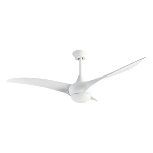 Forlight - Ventilador Helix ø1320mm Acero, Cristal Blanco, Opal